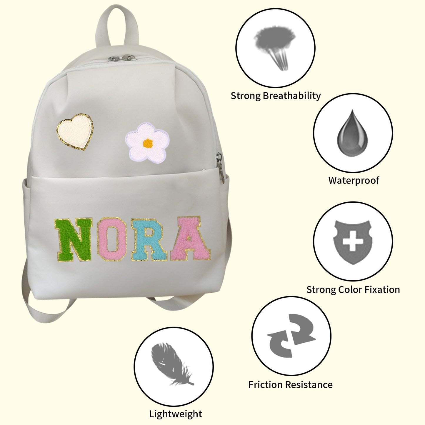 Personalized Backpack with Patches