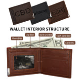 Billetera Personalizada para Hombre, Billetera con Monograma Personalizado para Hombre, Billetera de Cuero Sintético Personalizada