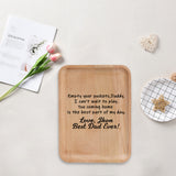 Bandeja de almacenamiento de madera personalizada para papá