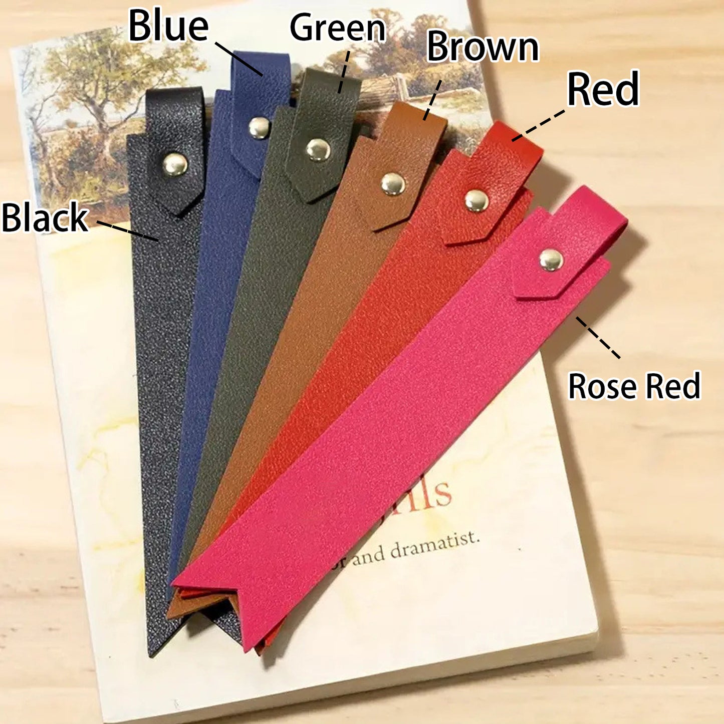 Personalized Leather Bookmark for Teacher