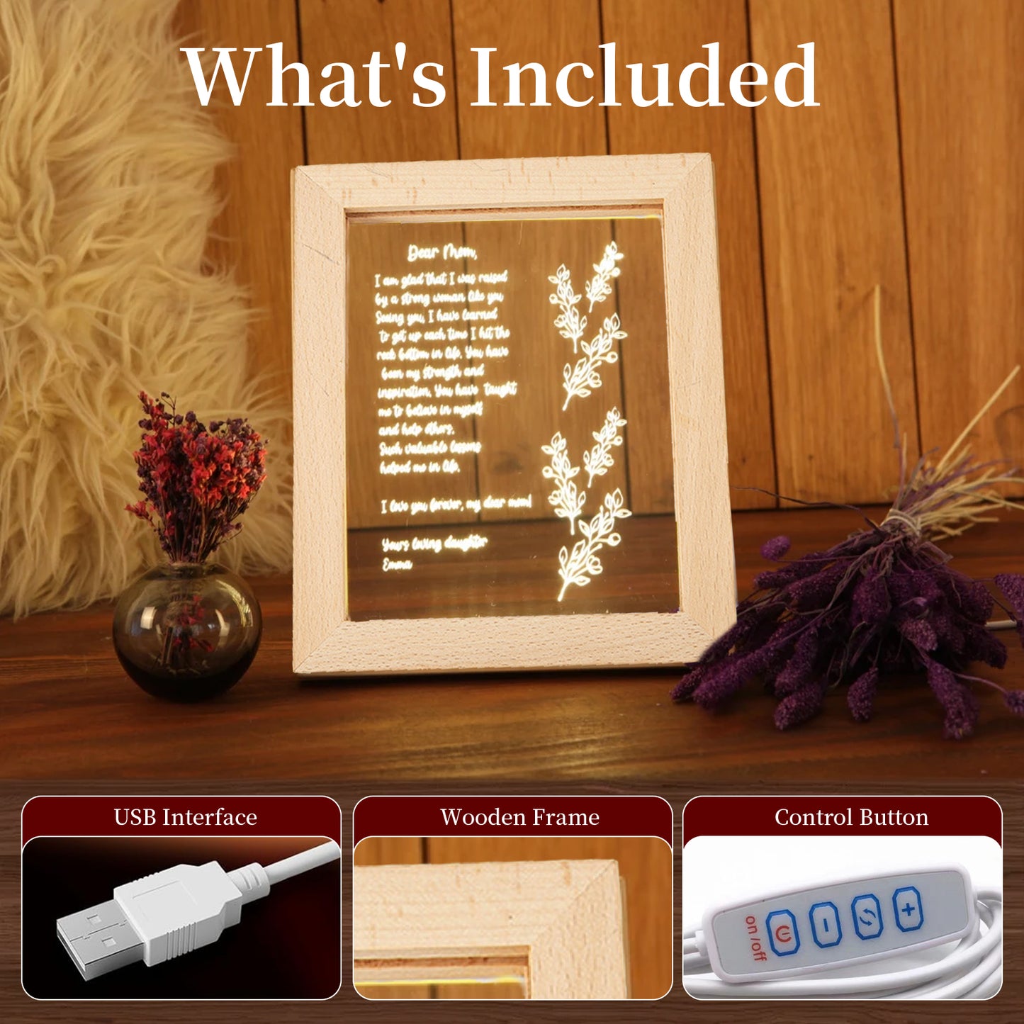 Personalized Hand-Written Letter Night Light
