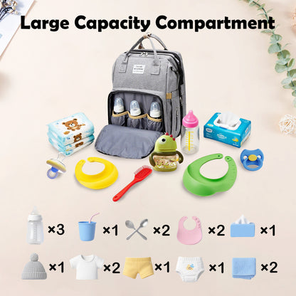 The Ultimate 3-in-1 Personalized Diaper Backpack – Waterproof, Large Capacity & Custom Engraved