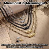 1Personalized Men Necklace with Family Name Custom 1-10 Names