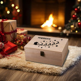 Caja de regalo personalizada de Nochebuena - Caja de madera con nombre