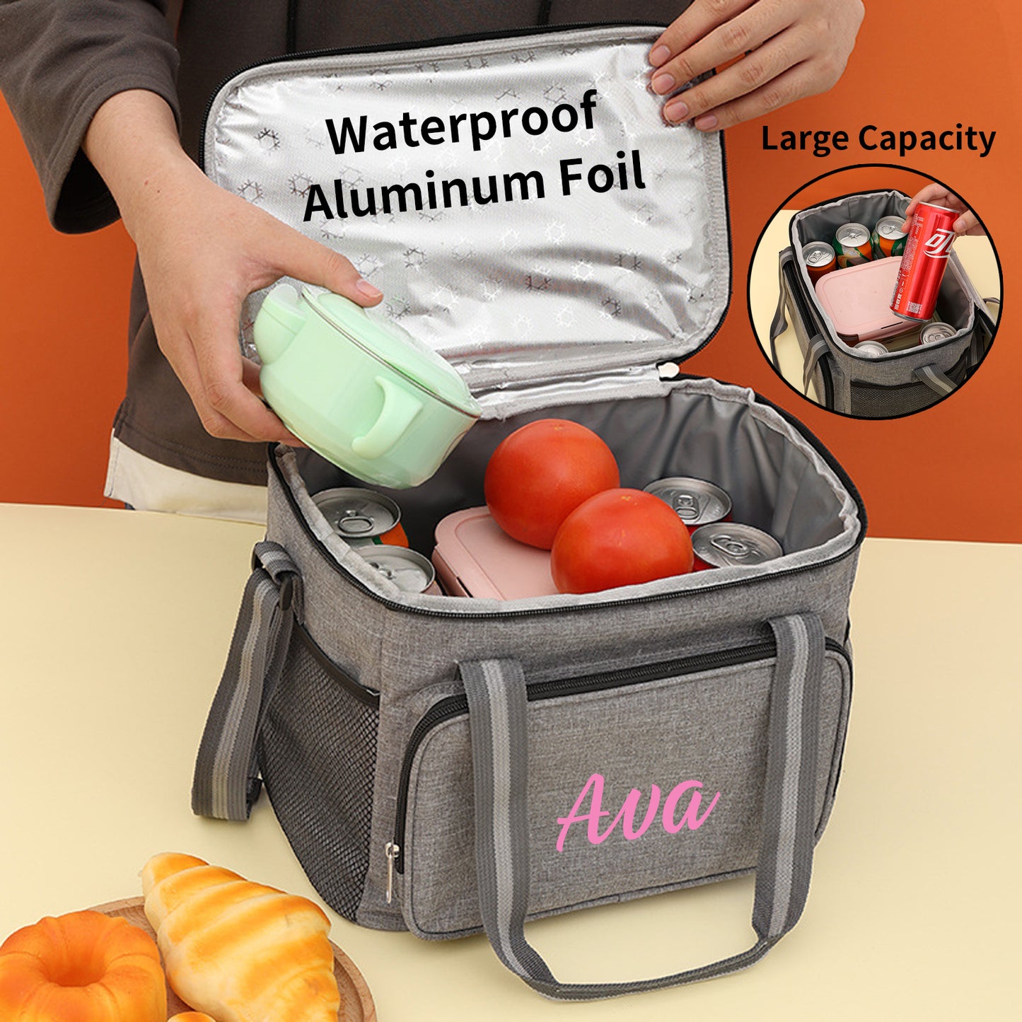 Personalized Lunch Bag Large Lunch Box