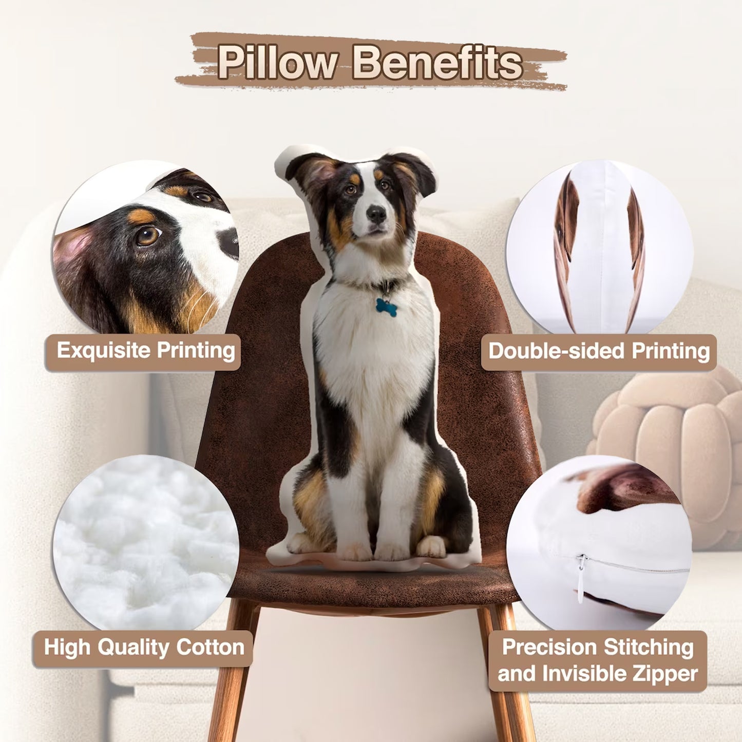 Custom Pet Pillow with Photo