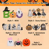 Personalized Halloween Trick or Treat Bags Kids Embroidery Name Candy Bucket Snack Grocery Bags with Handles Reusable Goody Bucket for Kids Halloween Party Favor