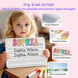 Personalized Name Practicing Board for Kids Cusotm Name Tracing Whiteboard with Dry-Erase Pen Back-to-School Gift for 3 4 5 Years Old Preschoolers Toddler Name Learning Handwriting