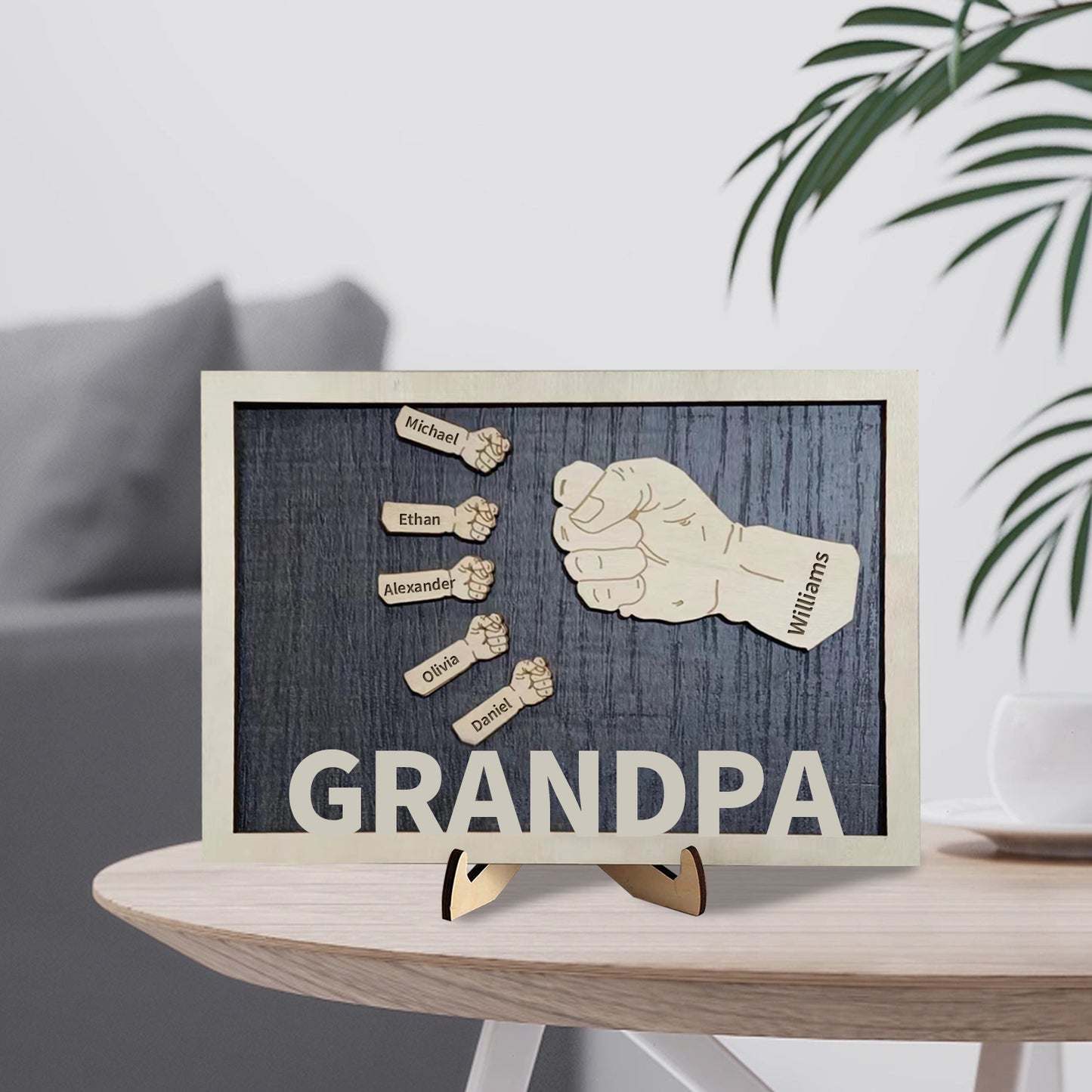 Personalized Dad Fists Wood Sign&nbsp