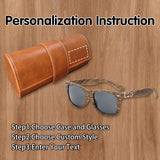 Gafas de Sol de Madera Personalizadas con Estuche de Cuero