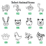 Juego de cubiertos de acero inoxidable personalizados de 4 piezas para niños