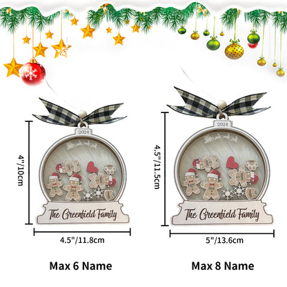 Personalized Gingerbread Family Xmas Ornament