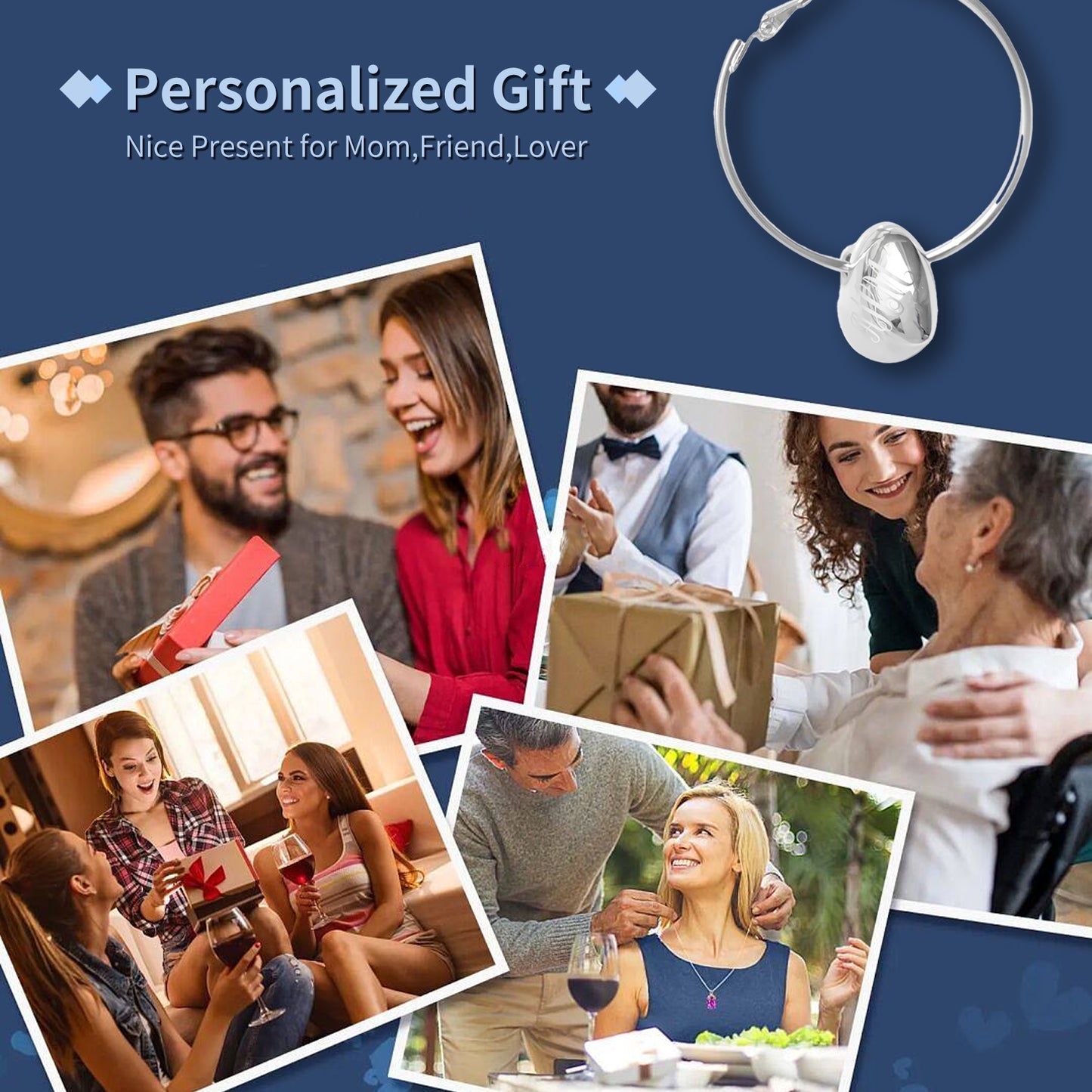 Personalized Heart Hoop Earrings