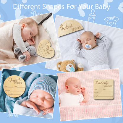 Personalized Wooden Baby Announcement Sign