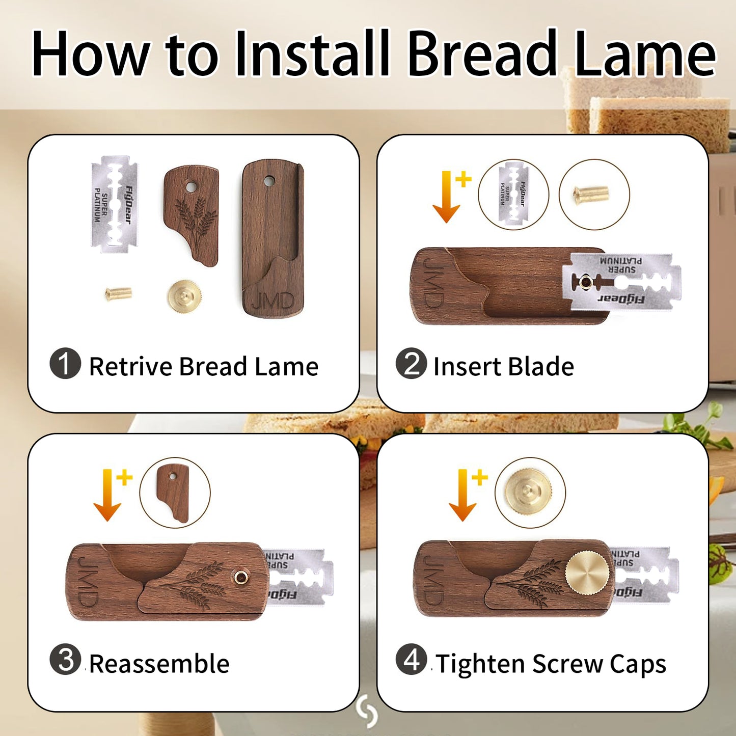 Personalized Magnetic Bread Lame