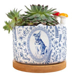 Pet Portrait Planter Home Decor Pet Memorial Remembrance - Personalized Plant Pot