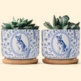 Pet Portrait Planter Home Decor Pet Memorial Remembrance - Personalized Plant Pot