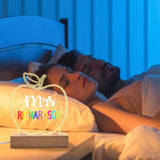 Luz nocturna de acrílico personalizada para profesores