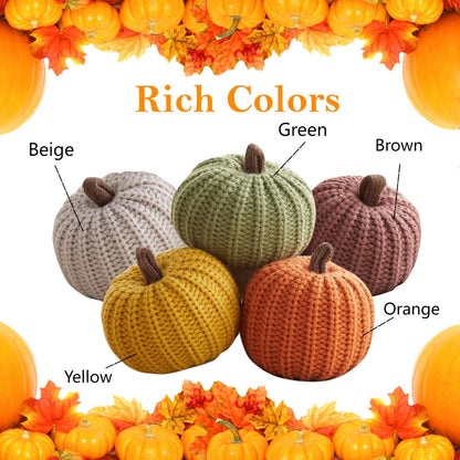 Personalized Mini Crochet Pumpkins Set of 5