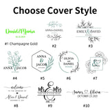 Libro de invitados de lino personalizado para bodas