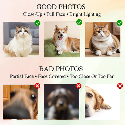 2 Pcs Personalized Pet Photo Keychain