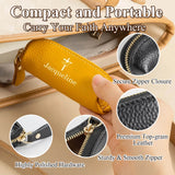 Personalized Genuine Leather Rosary Pouch Cross Print Rosary Bag with Name Mini Coin Purse Portable Rosary Storage Case Gifts for Christians Catholic Religious Baptism Women Family