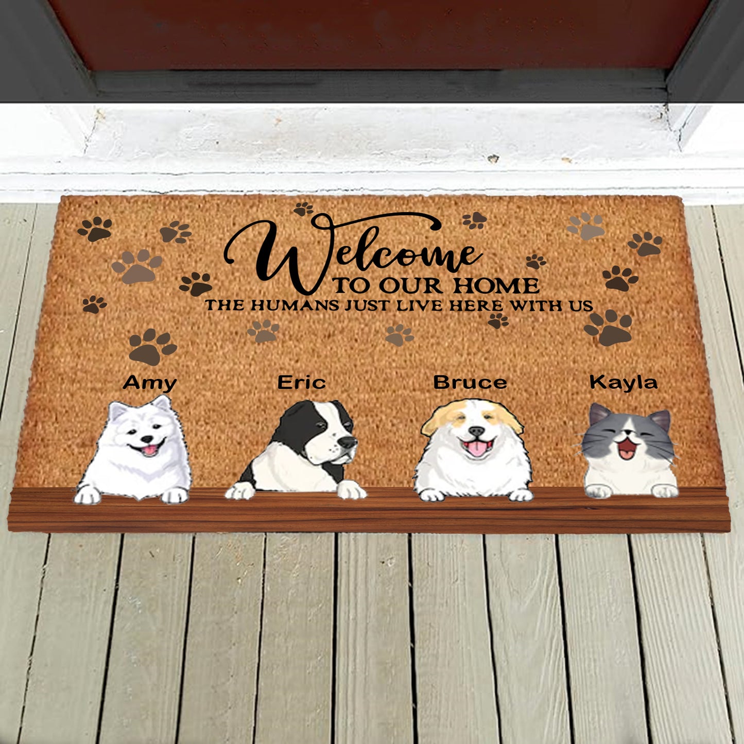Personalized Pet Doormat, Customised Dog Floor Mat