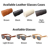 Gafas de Sol de Madera Personalizadas con Estuche de Cuero