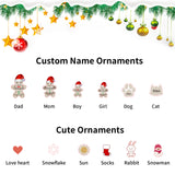 Adorno Navideño Personalizado de la Familia de Jengibre