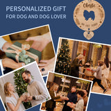 Adorno de Navidad personalizado con silueta de perro