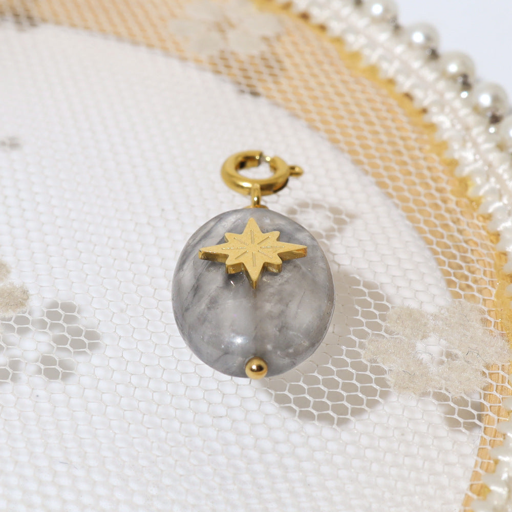 Personalized Gold Charm Necklace, Handmade Necklaces, DIY Ruby Charm Necklace