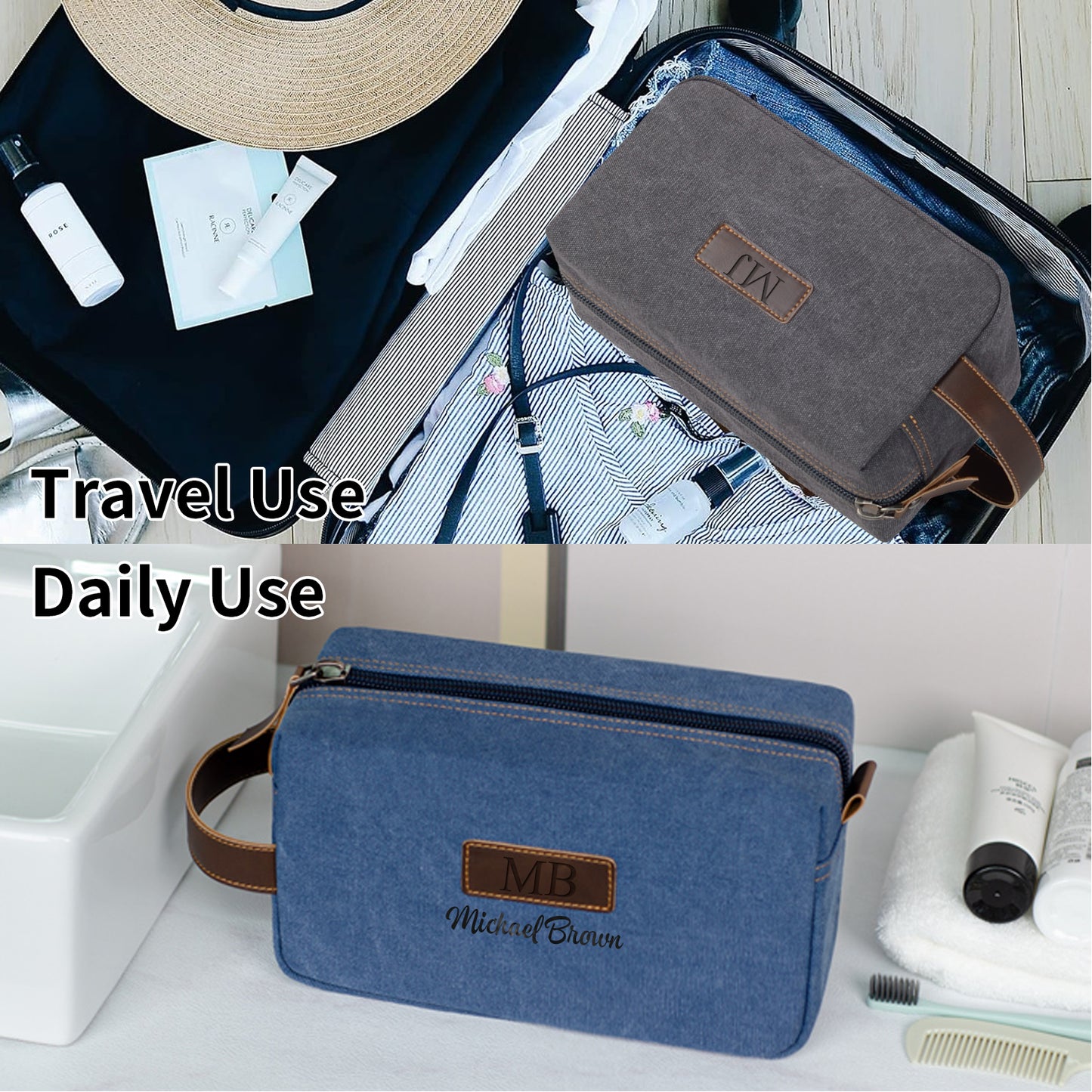 Personalized Canvas Toiletry Bag