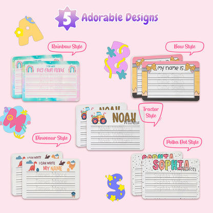 Personalized Name Practicing Board for Kids Cusotm Name Tracing Whiteboard with Dry-Erase Pen Back-to-School Gift for 3 4 5 Years Old Preschoolers Toddler Name Learning Handwriting Practice