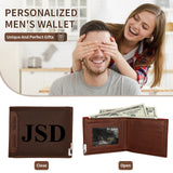 Billetera Personalizada para Hombre, Billetera con Monograma Personalizado para Hombre, Billetera de Cuero Sintético Personalizada