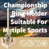 Soporte Personalizado de Madera para Anillos de Campeonato
