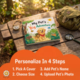 Personalized Pet Photo Storybook Custom Dog Portrait and Name 24 Pages Pet Illustrations Hardcover Pet Adventure Book Toddler Bedtime Book Gifts for Kids Boys Girls Birthday Baby Shower
