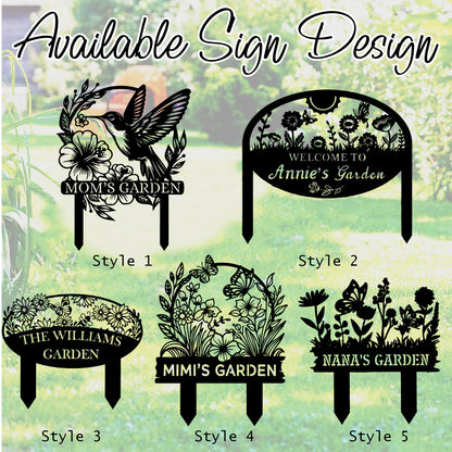 Personalized Garden Metal Sign Decoration