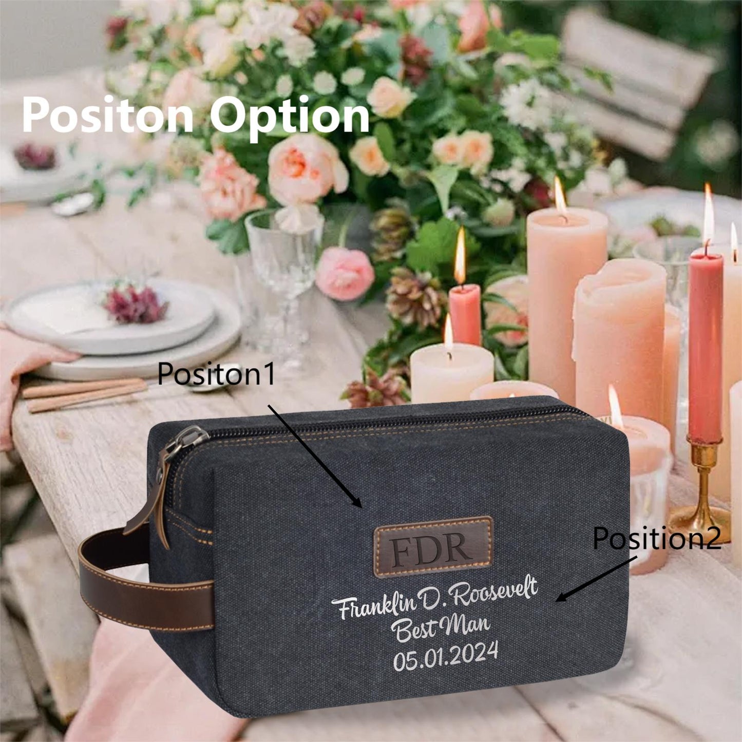 Personalized Canvas Toiletry Bag