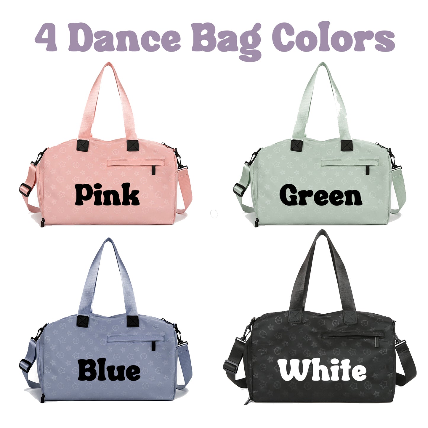 Large Capacity Dance Bag with Chenille Letter