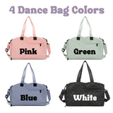 Bolsa de baile de gran capacidad con letra de chenilla