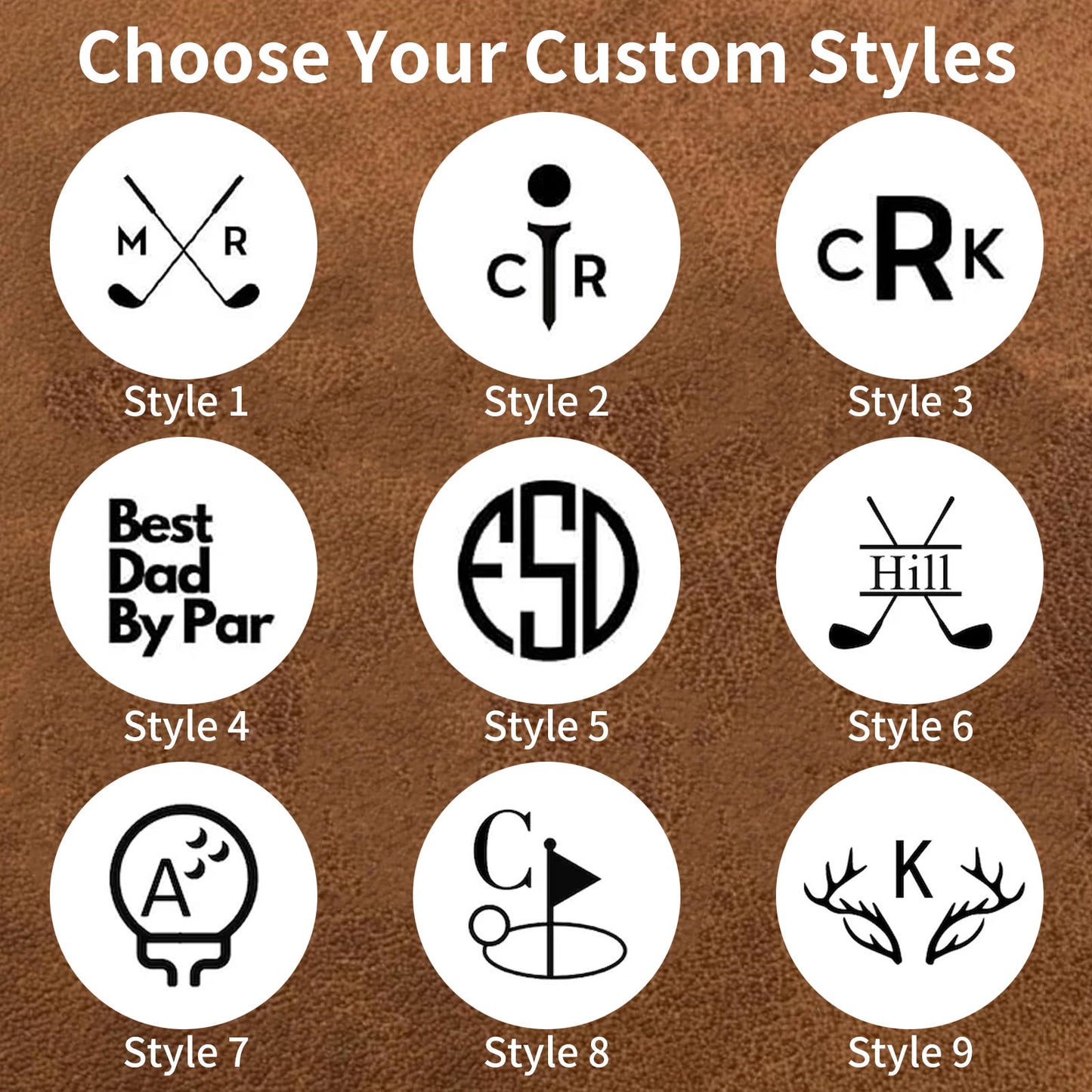 Personalised Golf Tag with 5 Tees