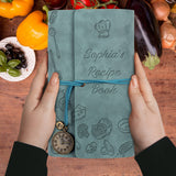Carpeta de libro de recetas personalizada en blanco