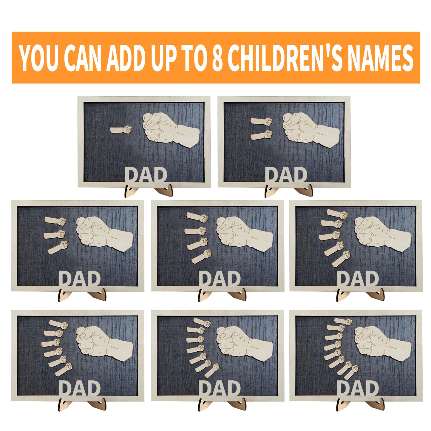 Personalized Dad Fists Wood Sign&nbsp