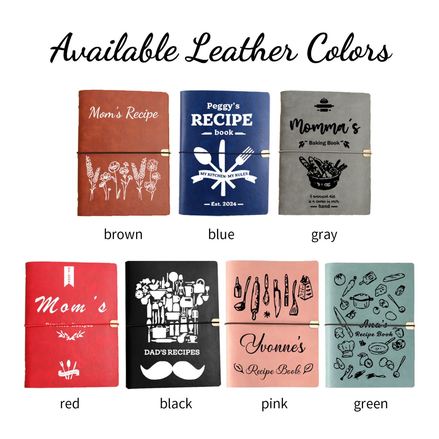 Personalized Leather Recipe Book
