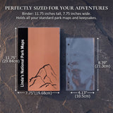 Personalized National Park Map Binder Custom Name and Logo Travel Map Holder PVC Sleeves 3 Ring Binder for Hiking & Road Trips Birthday Gift for National Park Lovers Map Collectors