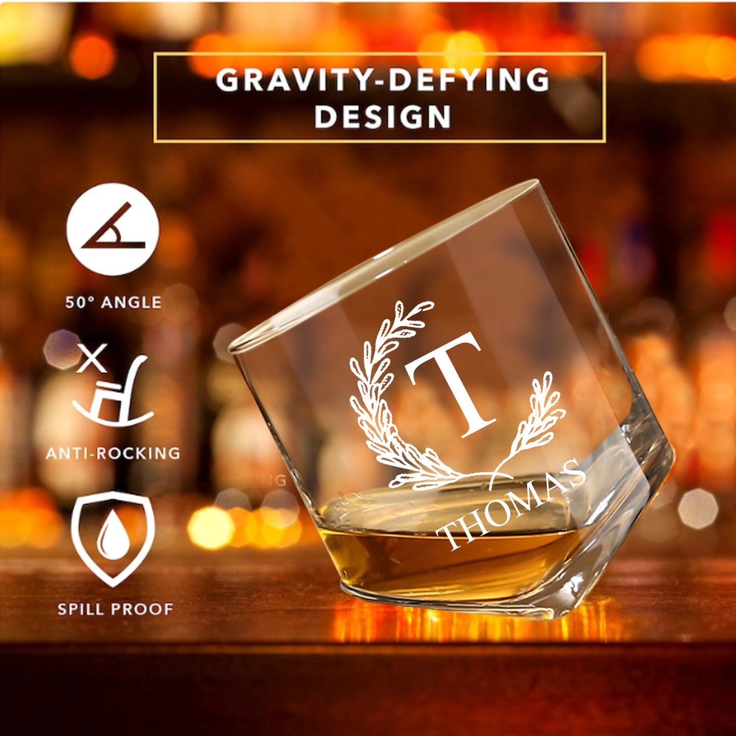 Personalized Lead-Free Whiskey Glass