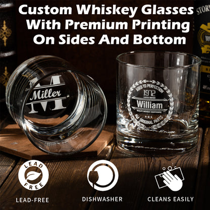 Personalized Whiskey Glass Gift for Men