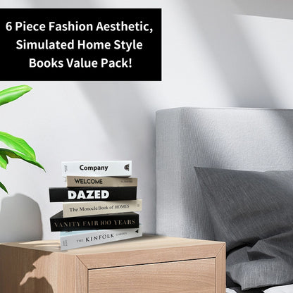 6 Pcs Modern Home Decorative Books, Foldable Faux Decorative Books Home Decor