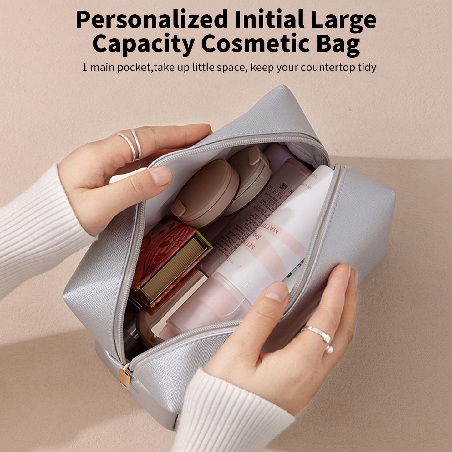 Personalized Preppy Makeup Bag