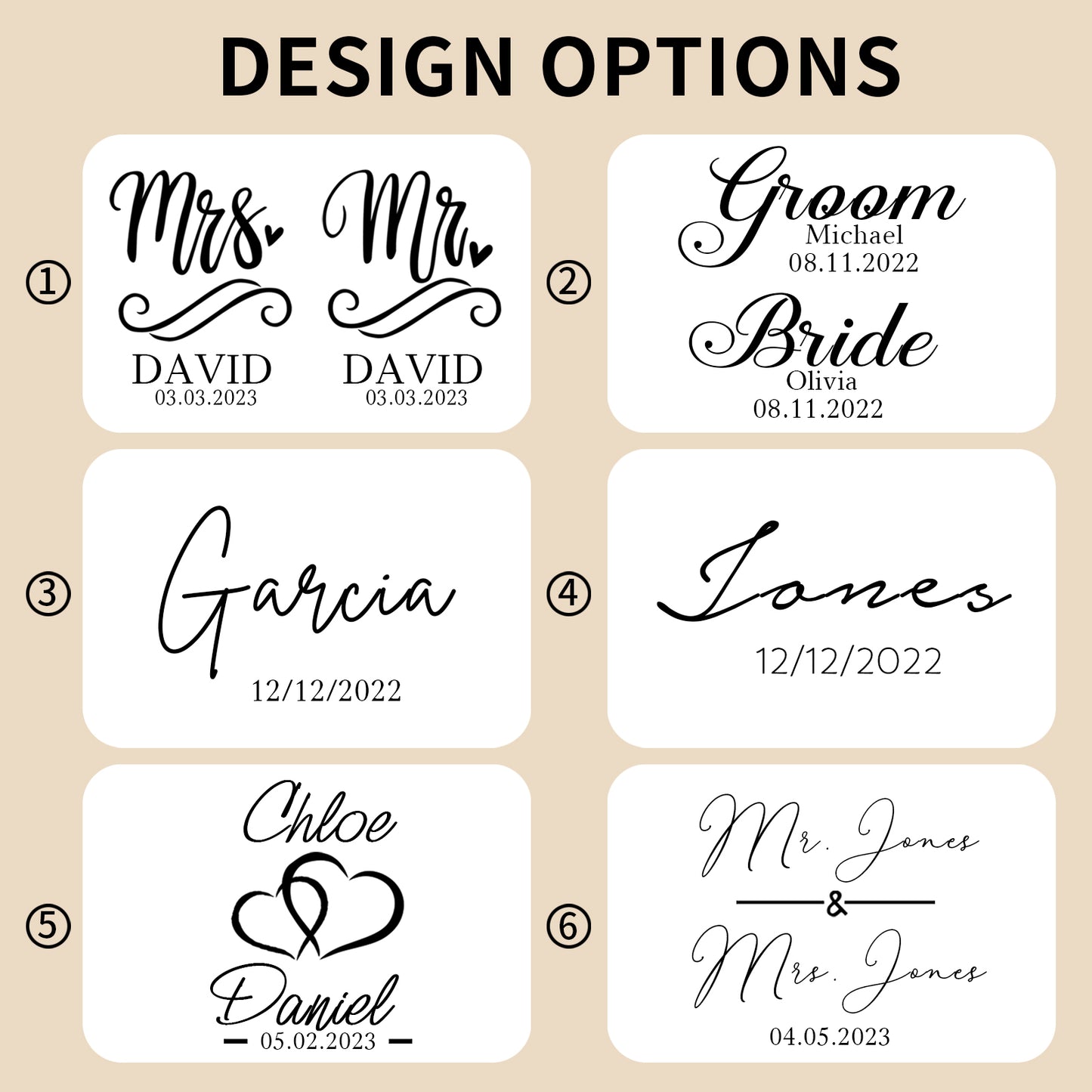 Personalized Champagne Glasses Set of 2